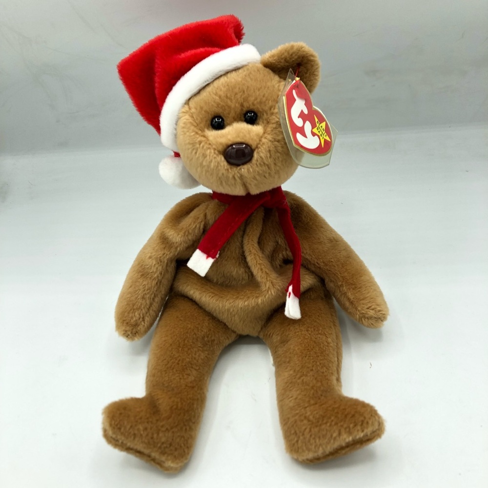 Ty Vintage 1996 Beanie Babies Holiday 1997 Teddy Retired Christmas Plush Bear